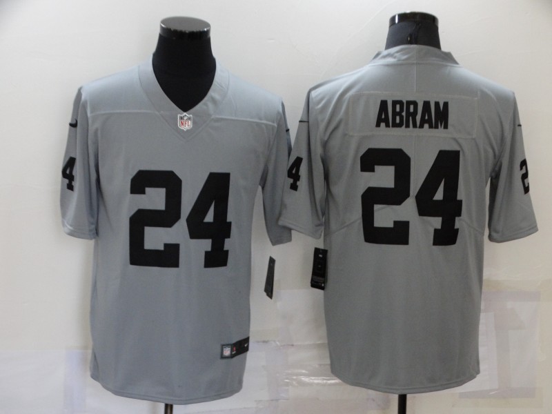 Men's Las Vegas Raiders Jonathan Abram #24 Gray Inverted Legend Jersey